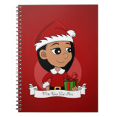 クリスマスガール漫画のノート ノートブック (正面)