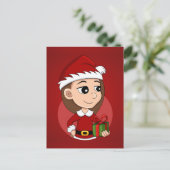 クリスマスガール漫画の休日のはがき シーズンポストカード (スタンド正面)