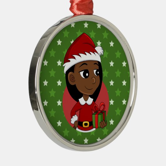 クリスマスガール漫画の金属オーナメント メタルオーナメント (右)