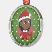 クリスマスガール漫画の金属オーナメント メタルオーナメント (左)