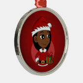 クリスマスガール漫画の金属オーナメント メタルオーナメント (右)