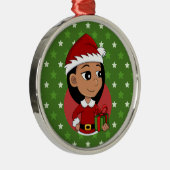 クリスマスガール漫画の金属オーナメント メタルオーナメント (右)