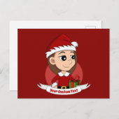 クリスマスガール漫画はがき ポストカード (正面/裏面)