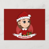 クリスマスガール漫画はがき ポストカード (正面)