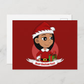 クリスマスガール漫画はがき ポストカード (正面/裏面)