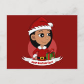 クリスマスガール漫画はがき ポストカード (正面)