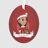 クリスマスガール漫画オーナメント オーナメント (正面)