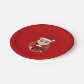 クリスマスガール漫画紙プレート ペーパープレート (アングル)