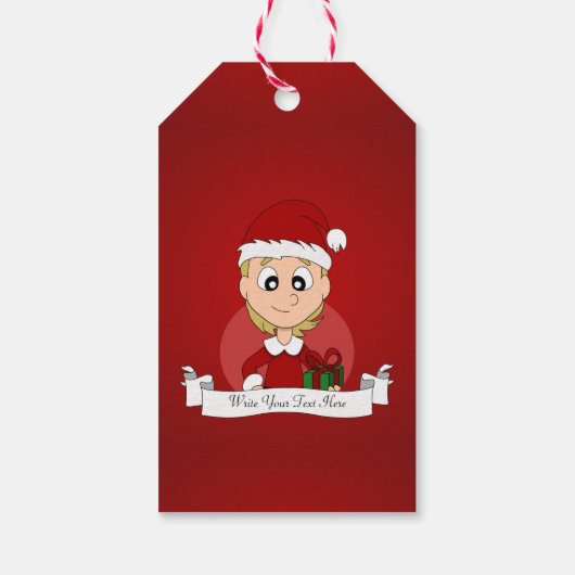 クリスマスガール漫画 ギフトタグ (裏面)