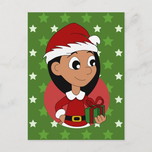 クリスマスガール漫画 シーズンポストカード (正面)