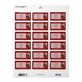 クリスマスガール漫画 ラベル (フルシート)