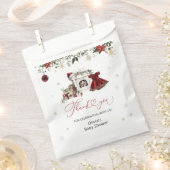 クリスマスガール赤ちゃんシャワーありがとう フェイバーバッグ (クリップ留めされた状態)