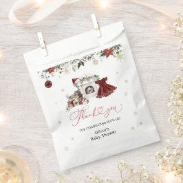 クリスマスガール赤ちゃんシャワーありがとう フェイバーバッグ