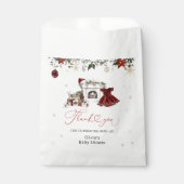 クリスマスガール赤ちゃんシャワーありがとう フェイバーバッグ (正面)