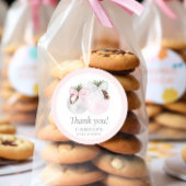 クリスマスガール赤ちゃんシャワーありがとう ラウンドシール