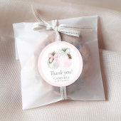 クリスマスガール赤ちゃんシャワーありがとう ラウンドシール