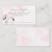 クリスマスガール赤ちゃんシャワーおむつラッフルチケット エンクロージャーカード (正面/裏面)