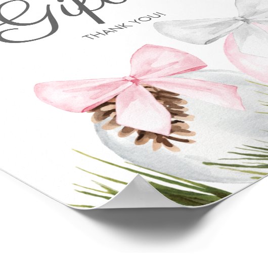 クリスマスガール赤ちゃんシャワーカードとギフトポスター ポスター (角)