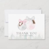 クリスマスガール赤ちゃんシャワーサンキューカード サンキューカード (正面)