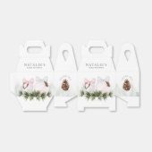 クリスマスガール赤ちゃんシャワーピンクのお願いボックス フェイバーボックス (折り畳みなし)