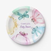 クリスマスガール赤ちゃんシャワー ペーパープレート (正面)