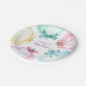 クリスマスガール赤ちゃんシャワー ペーパープレート (アングル)