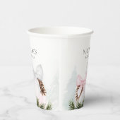 クリスマスガール赤ちゃんパーソナライズされたシャワー 紙コップ (右)