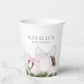 クリスマスガール赤ちゃんパーソナライズされたシャワー 紙コップ (正面)