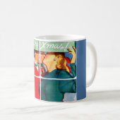 クリスマスキスをする コーヒーマグカップ (正面右)