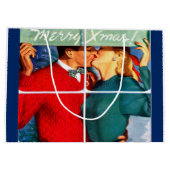 クリスマスキスをする ラージペーパーバッグ (裏面)