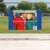 クリスマスキスをする 横断幕 (インサイチュ)