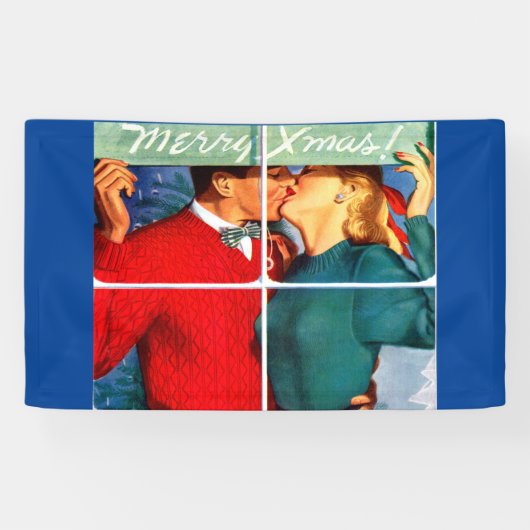 クリスマスキスをする 横断幕 (横)