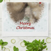 クリスマスキスキッチンタオル キッチンタオル (折り畳み)