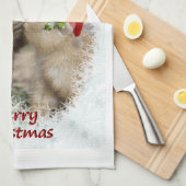 クリスマスキスキッチンタオル キッチンタオル (四つ折り)