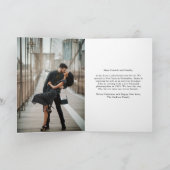 クリスマスキスミストレトーロマンチック写真折り畳み シーズンカード (内部)