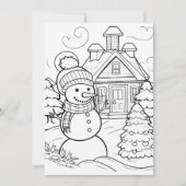 クリスマスキッズカラー雪だるま シーズンカード (正面)