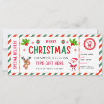 クリスマスキッズクーポン券 ルドルフ サンタクロース