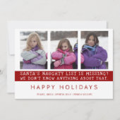 クリスマスキッズリおもしろいスいけなリスト |家族の写真 シーズンカード (正面)