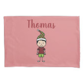 クリスマスキッズ名前をカスタムするピローケース 枕カバー (正面)