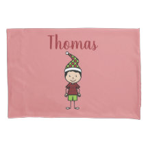 クリスマスキッズ名前をカスタムするピローケース