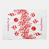 クリスマスキッチンタオルメリークリスマスオーナメント キッチンタオル (横)