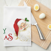 クリスマスキッチンタオルメリークリスマスサンタ キッチンタオル (四つ折り)
