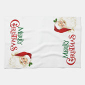 クリスマスキッチンタオルメリークリスマスサンタ キッチンタオル (横)