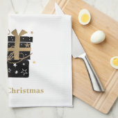 クリスマスキッチンタオルメリークリスマスプレゼント キッチンタオル (四つ折り)