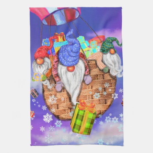 クリスマスキッチンタオル飛んでいる格言与えギフト キッチンタオル (縦)