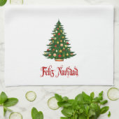 クリスマスキッチンタオルFeliz Navidadツリー キッチンタオル (折り畳み)