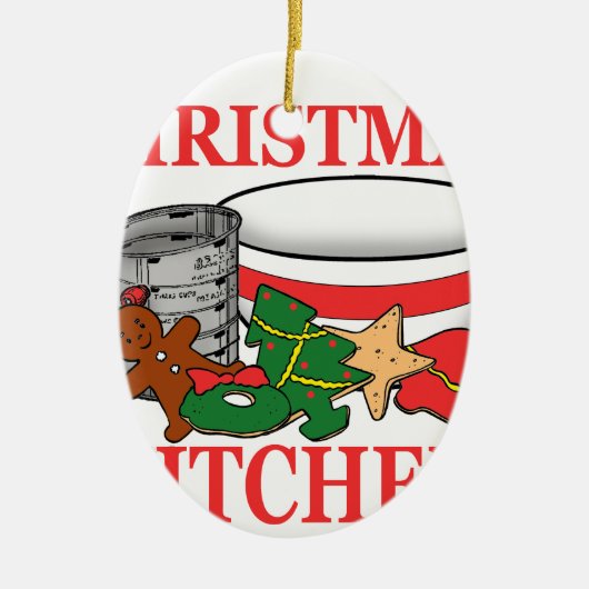 クリスマスキッチン セラミックオーナメント (正面)