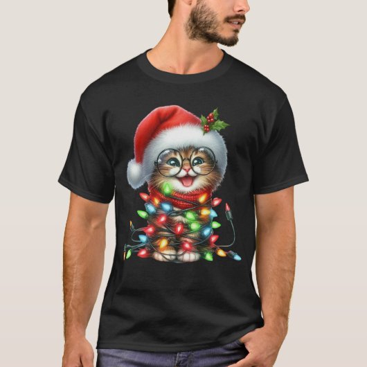 クリスマスキットンの水彩 Tシャツ (正面)