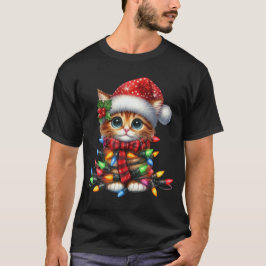 クリスマスキットンの水彩 Tシャツ
