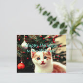 クリスマスキットンハッピーホリデーズハガキ シーズンポストカード (スタンド正面)